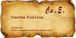 Csorba Evelina névjegykártya
